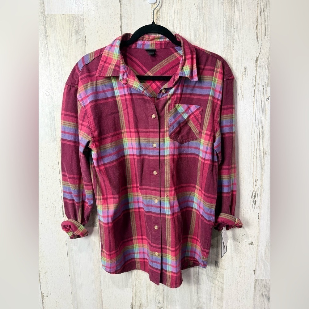 NWT red plaid Art class long sleeve tee
